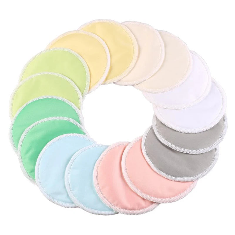 6PCS Soft Bamboo Reusable Washable Breast Liners Milk Care Nursing Pads Postpartum Accessories Mama Lactation Breastfeeding Pads