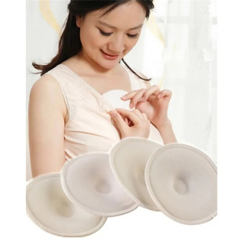 8Pcs/lot White Soft Absorbent Cotton Washable Reusable Breastfeeding Breast Nursing Pads Wholesale