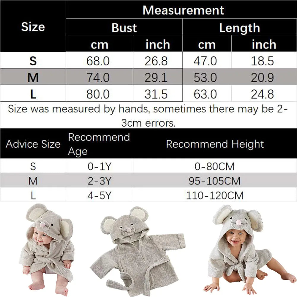 2024 Baby Boy Bathrobe Hooded Towels Unisex Infant Bath robe Towel For Toddle Terry Ultra Absorbent Durable Blankets