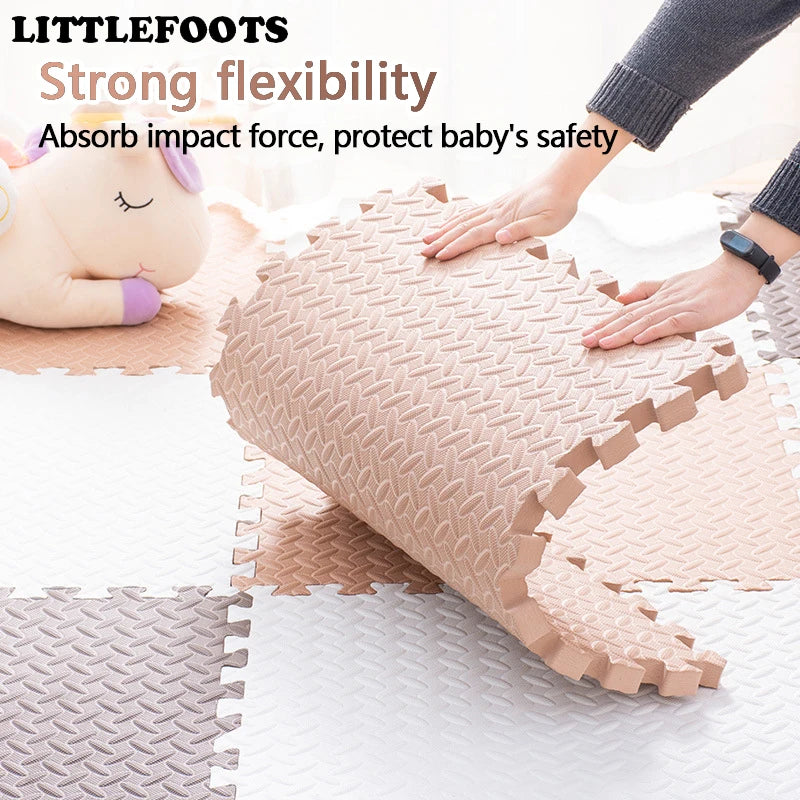 Baby Game Mat Children's Room Carpet Playing Mat  Activity Gym Solid Color Mat Puzzle Environmental Protection Mat 30×30 CM